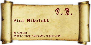 Visi Nikolett névjegykártya